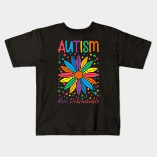 Autistic Children Autism mom Unbreakable Autism Awareness and Acceptance Kids T-Shirt